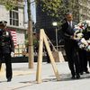 Obama Lays Wreath At Ground Zero, Meets First Responders And 9/11 Victims' Families